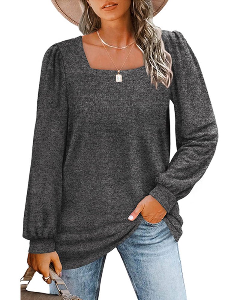 Caroline | Chic Square-Neck Blouse
