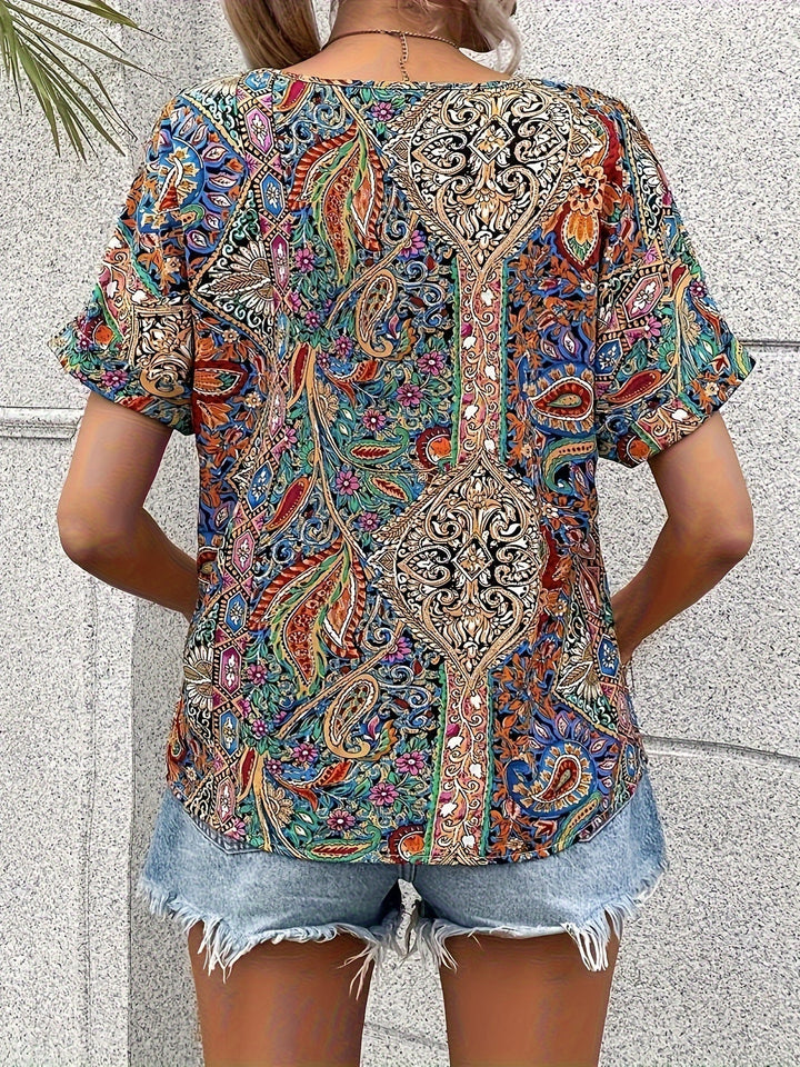 Sara | Moonlit V-Neck Blouse