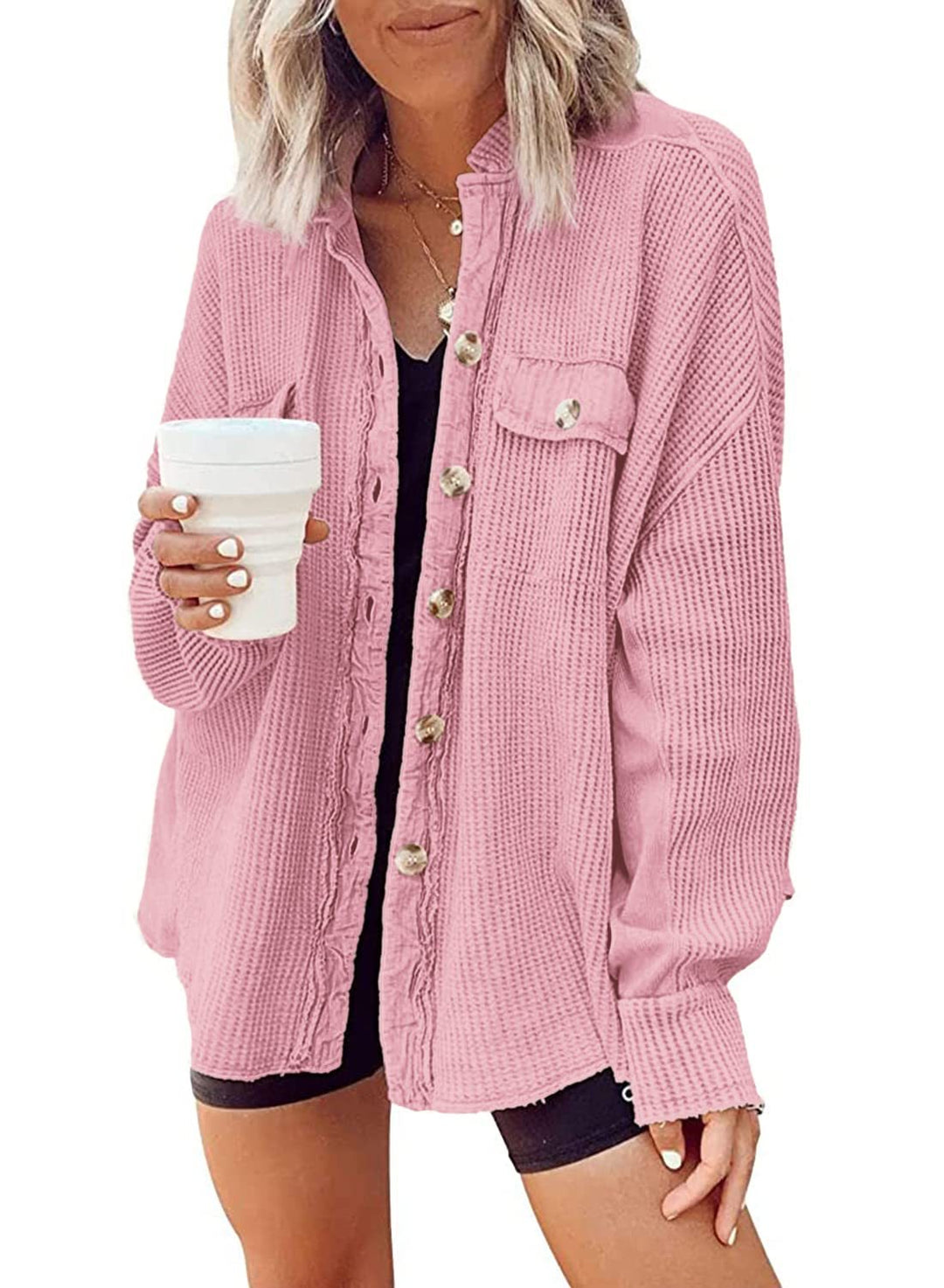 Charlina | Cozy Waffle Shacket