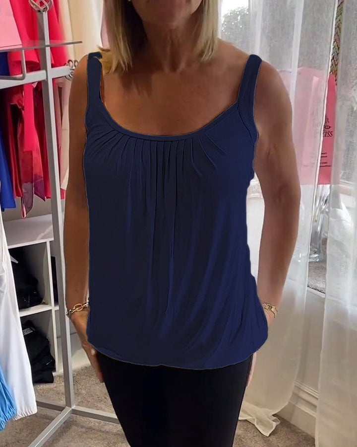 Vangie | Graceful Pleated Top