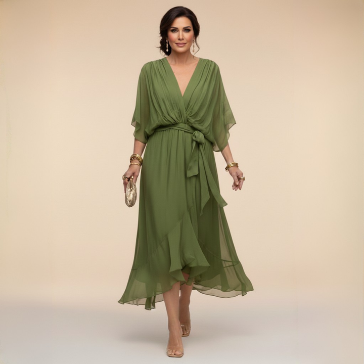 Milena™ Chiffon V-Neck Dress