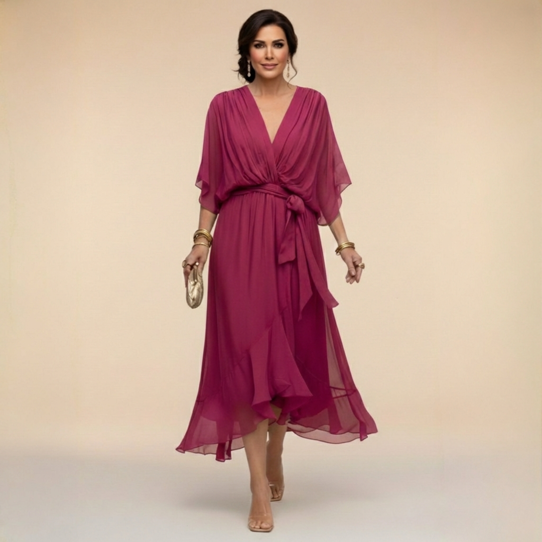 Milena™ Chiffon V-Neck Dress