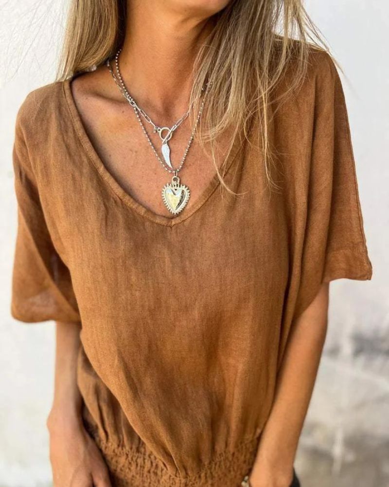 Ramia | Seaside V-Neck Tee