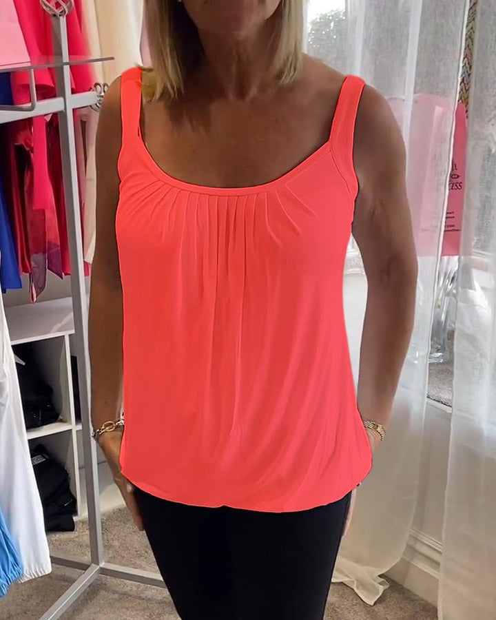 Vangie | Graceful Pleated Top