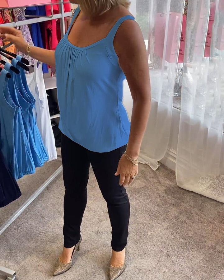 Vangie | Graceful Pleated Top