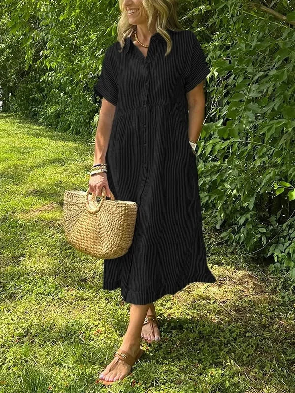Clarissa | Striped Shirt Dress
