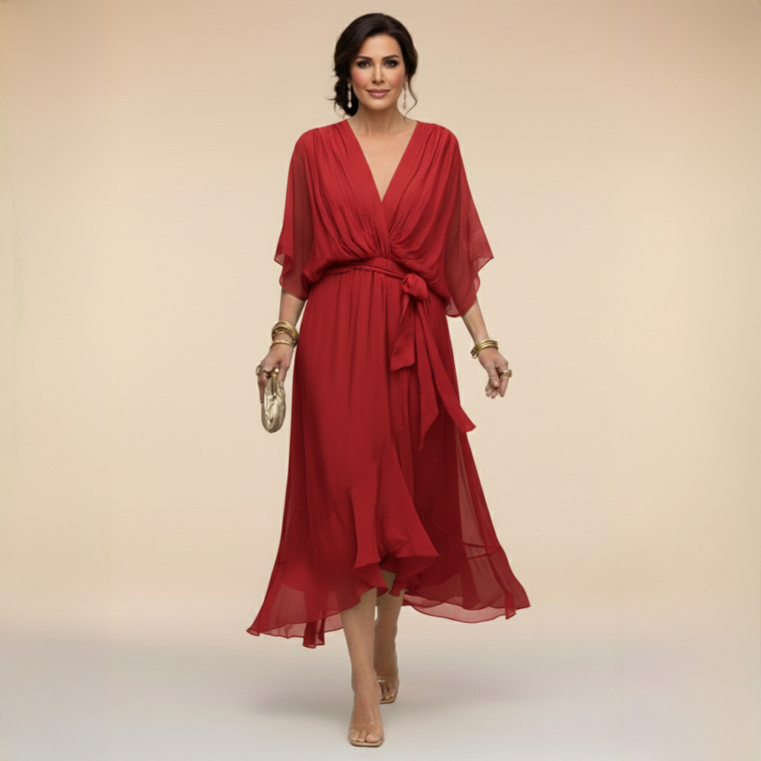 Milena™ Chiffon V-Neck Dress