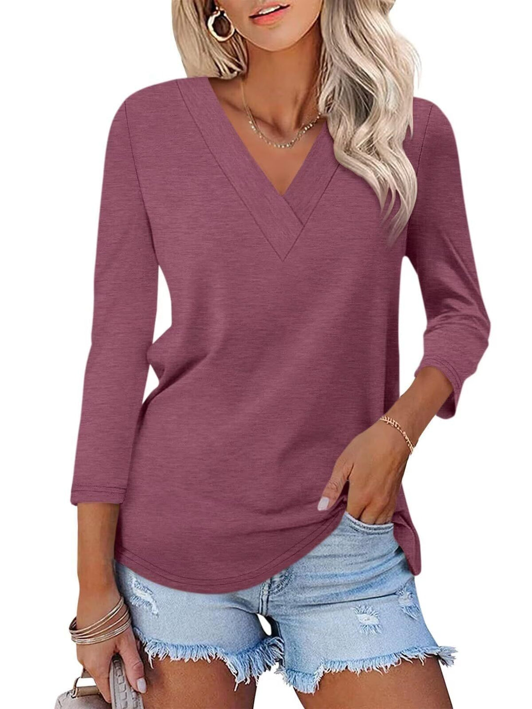 Mika | Classic V-Neck Tee