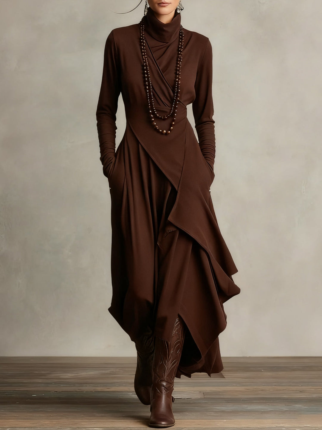 Yelena | Regal Pleated Maxi Dress