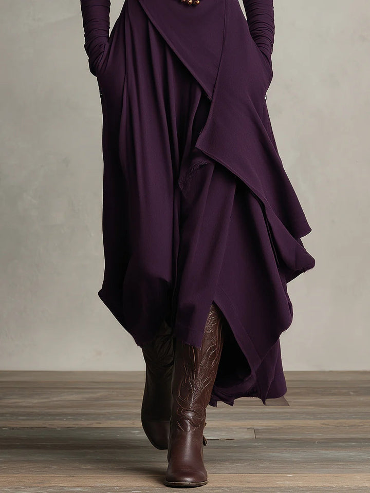 Yelena | Regal Pleated Maxi Dress