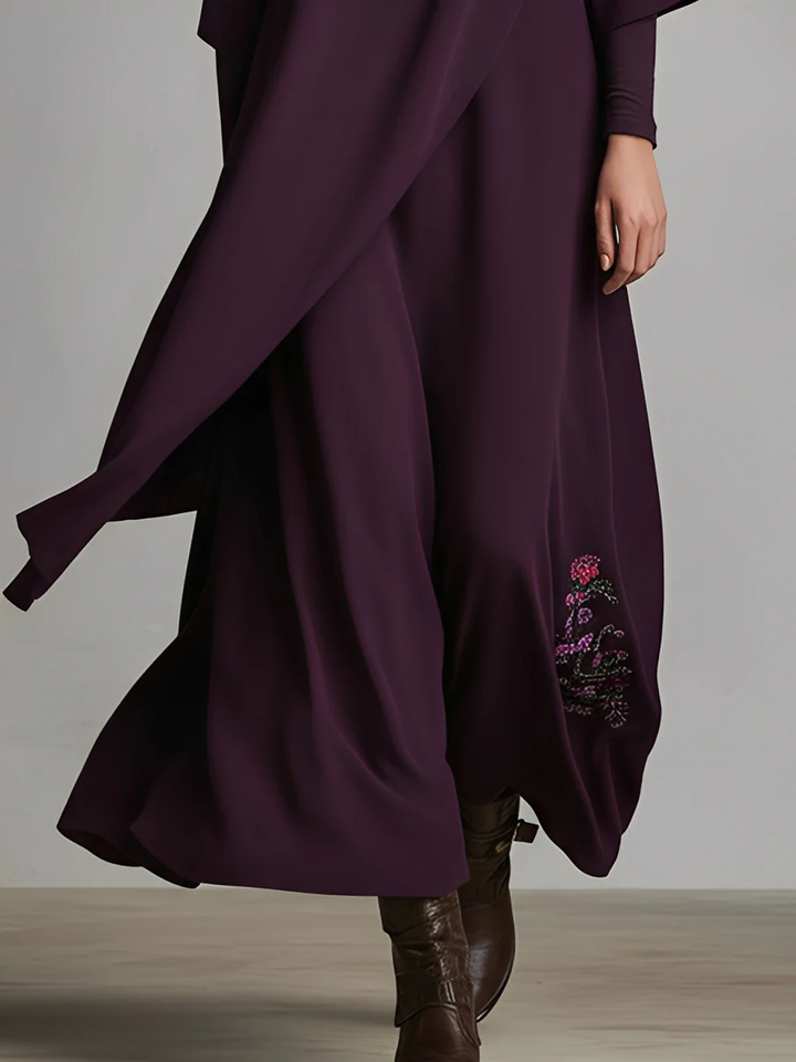 Xanthia | High-Neck Luxe Maxi Dress